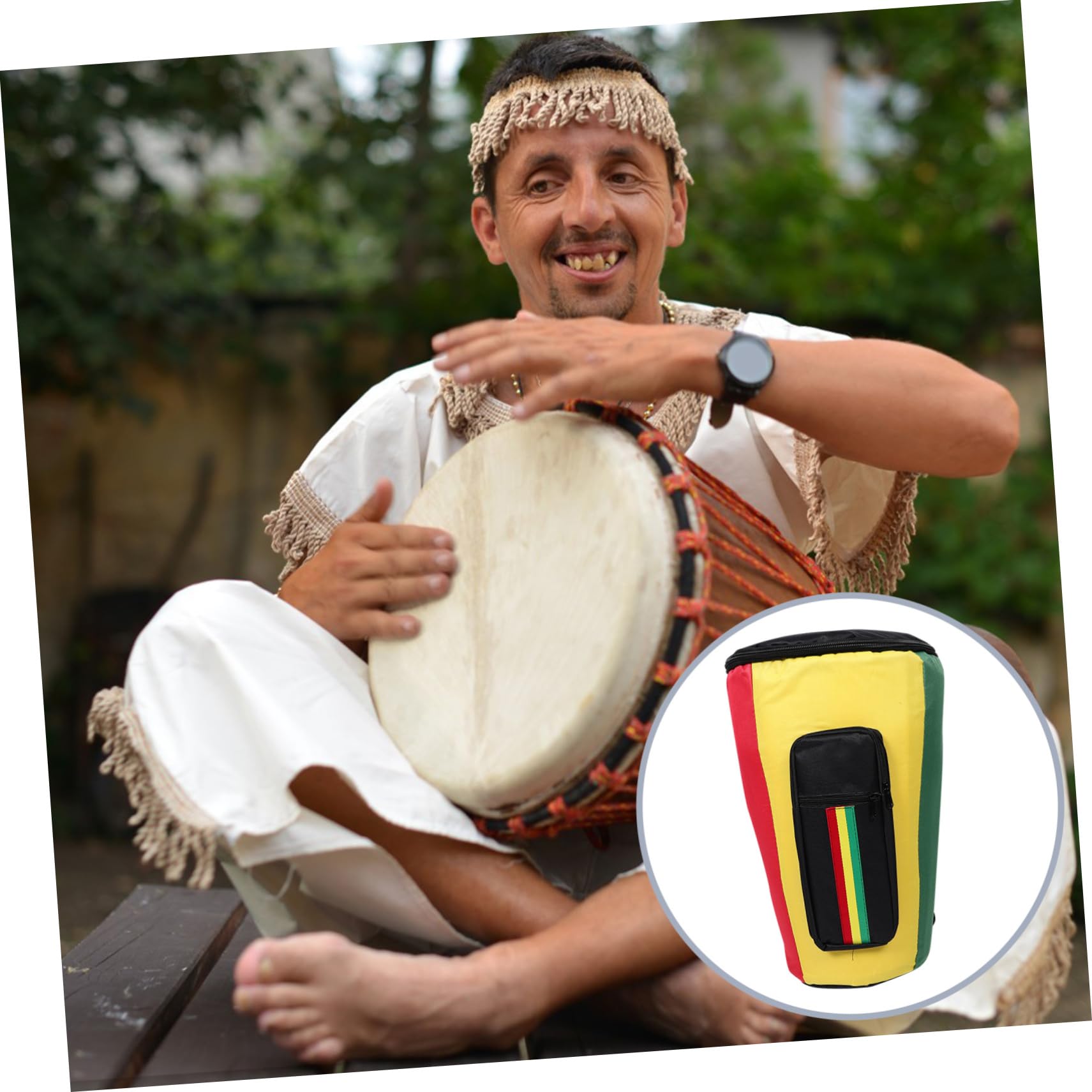 Djembe Trommelrucksack 10 Zoll, Trage und Schultertasche