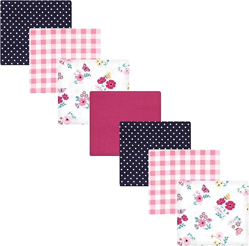 Miniatura 98 de Hudson Baby Paquete de 7 mantas receptoras unisex de franela de algodón para bebé, Dino Friends, talla única Abeja,Azul Verde Dino,Azul