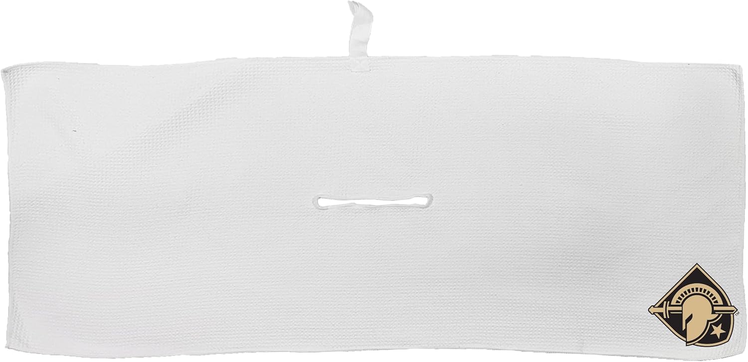 Team Golf NCAA NCAA Microfiber Towel - 16" X 40" (White) with Carabiner Clip, Premium Microfiber with Deep Waffle Pockets- Superior Water Absorption and Quick Dry Golf Cleaning Towel
