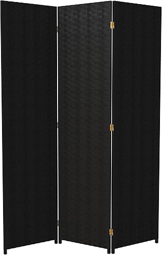 Miniatura 15 de Red Lantern Divisor de habitación de 8 paneles de fibra tejida de 6 pies de alto, color moca oscuro Mocha oscuro,Negro -,Blanco,Crema,Beige