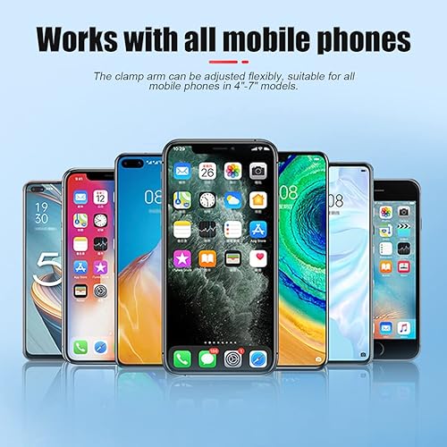 Miniatura 5 de Soporte para teléfono de automóvil, soporte de teléfono de silicona con patrón de fibra de carbono para tablero, universal para iPhone Pro Max SE XS