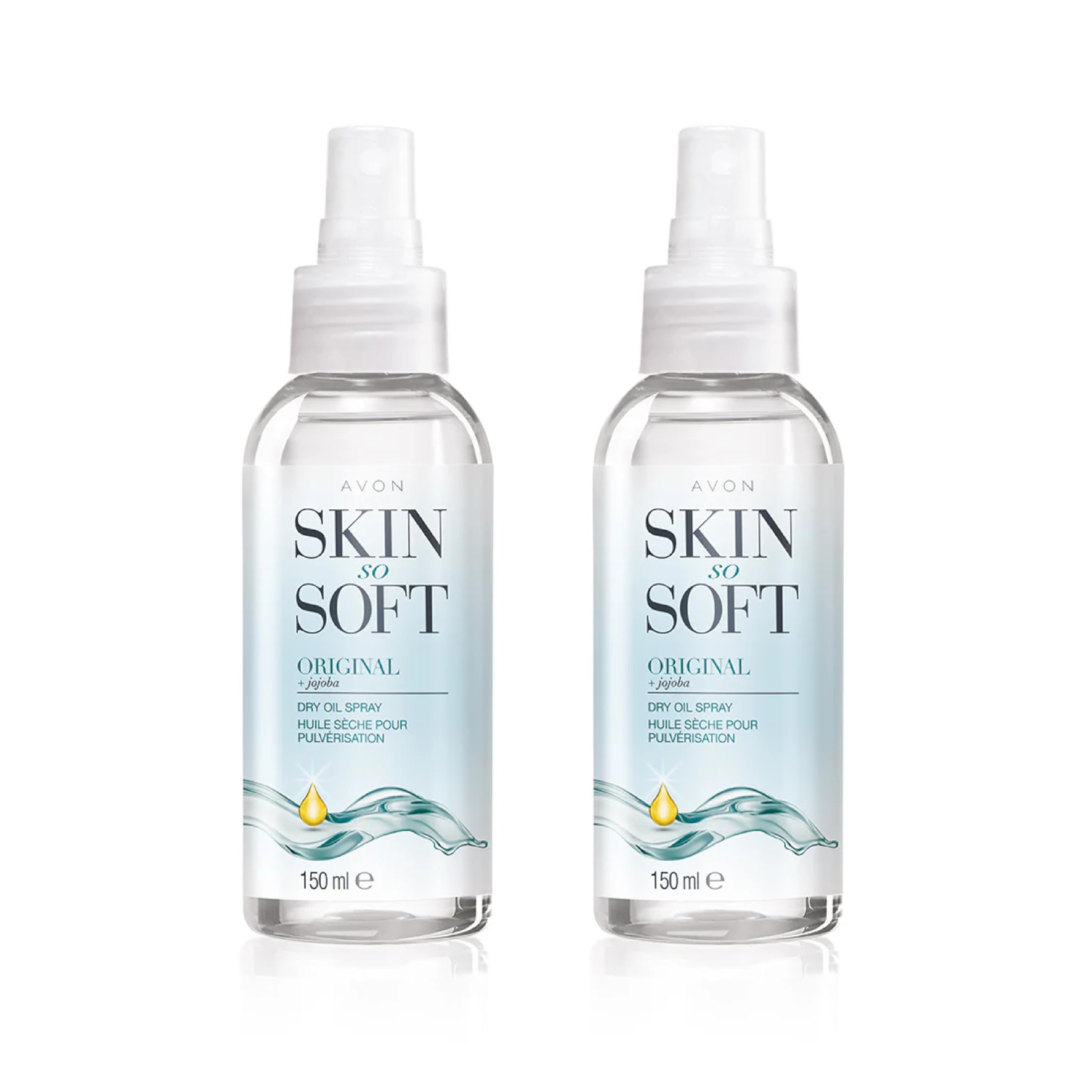 AVON SKIN SO SOFT Original Dry Oil Spray 5 fl.oz (Two Pack)