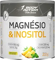 Magnésio e Inositol 210g Sabor Abacaxi com Hortelã Bodyaction