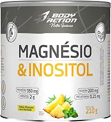 Magnésio e Inositol 210g Sabor Abacaxi com Hortelã Bodyaction
