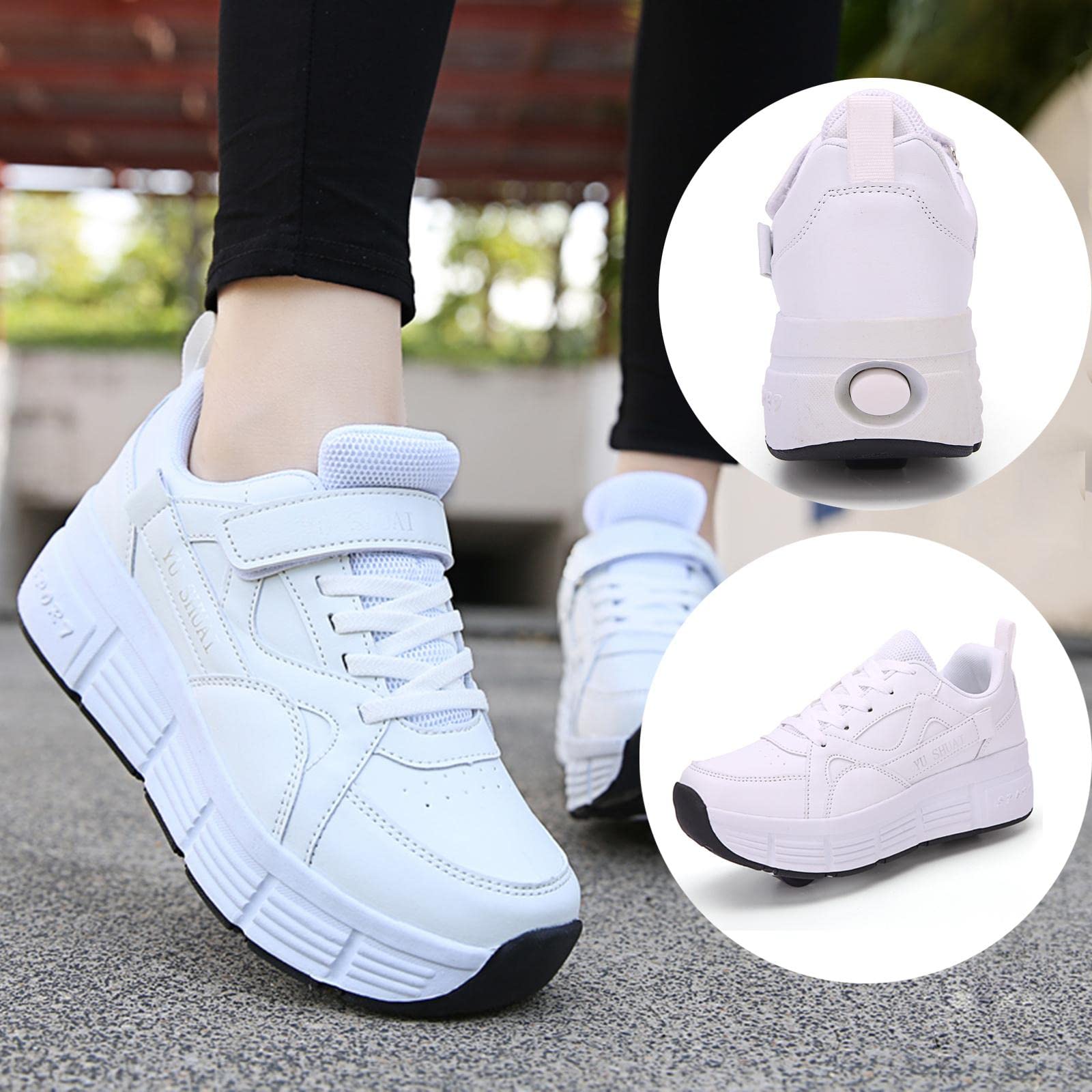 Pattini Bambina XRDSHY Scarpe Con Rotelle Pulsante Skateboarding