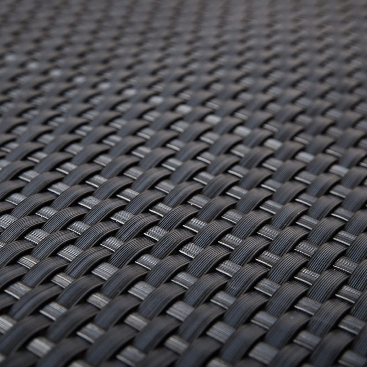 NYVI Polyrattan Balkon Sichtschutz Privafence 90x500 cm Anthrazit - Wetterfeste Balkonbespannung - UV-fest, Witterungsbeständig, 100% Blickdicht - Balkonumspannung Balkonumrandung 0.9x5 m