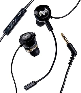 Vault Buds Duo Voice Dual Driver Headphones with Adjustable Boom, in-line Mic and 3D Stereo Sound for Smartphones, Tablets, PC & Laptop