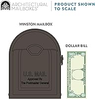Vista 6 de Architectural Mailboxes 8830RZ-10 Buzón de montaje en poste Winston, bronce frotado