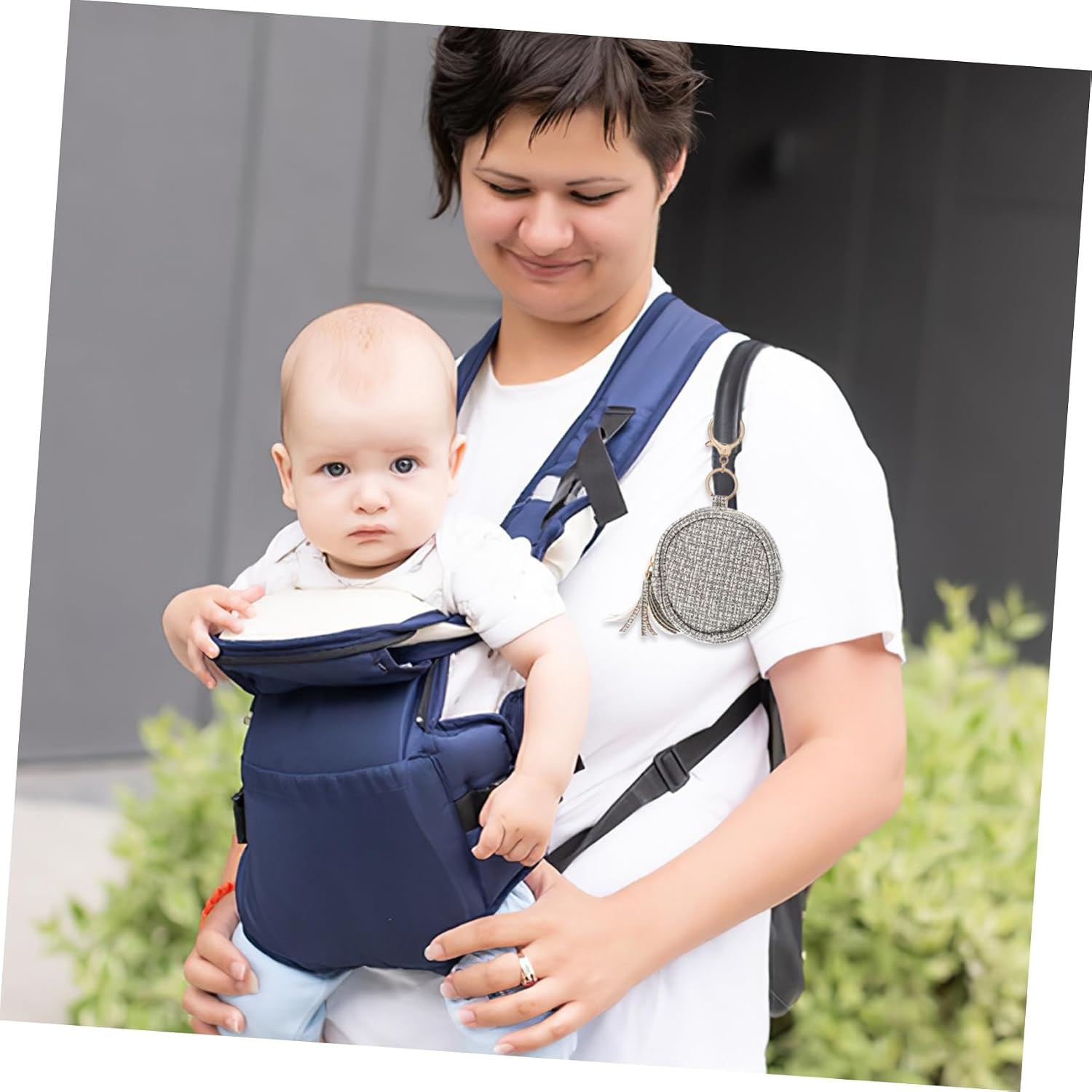 Boy Girl Holder Case for Pacifiers Zipper Closure Portable Bag Stroller Clip Easy Access