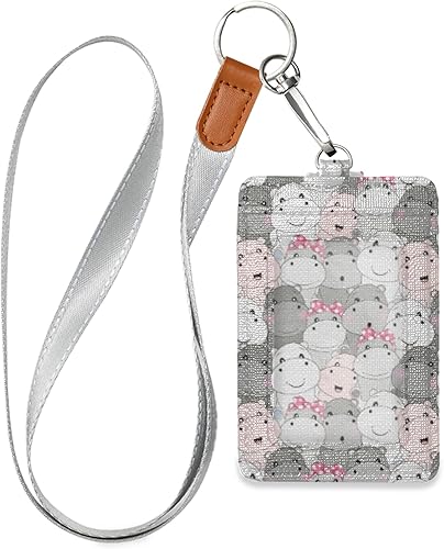 Soporte para tarjetas de identificación de piel sintética con 1 ventana de identificación transparente, 2 ranuras para tarjetas de crédito (lindo disponible en Yaxa Peru