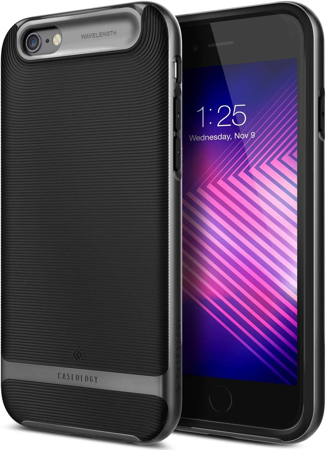Caseology Wavelength for Apple iPhone 6S Plus Case (2015) / for iPhone 6 Plus Case (2014) - Black/Black