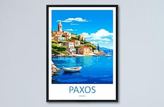 Paxos Travel Print Wall Art Paxos Greece Wall Home Decoration PaxosArt Wall Art Print Paxos Greece Wall Art