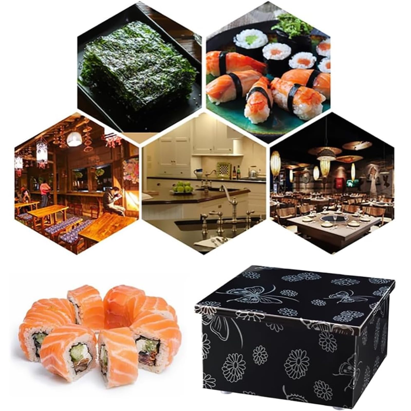 Scatola Essiccatore Alga – Essiccatore Alghe con 3 Lampade Riscaldanti, Temperatura Regolabile per Nori Croccante, Sushi & Snack, Contenitore Nori con Piedini Isolanti in Silicone L