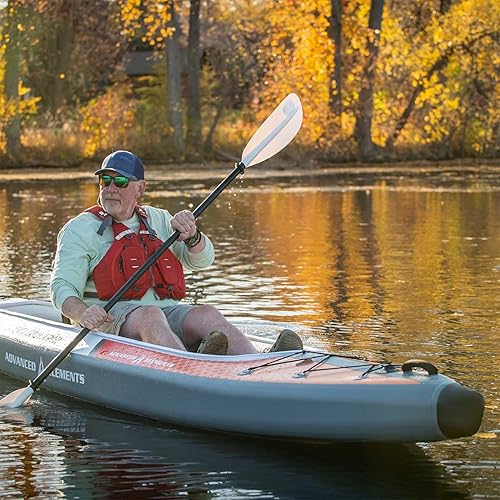 Vista 11 de Advanced Elements - Kayak inflable en tándem AirVolution2™ con puntada y bolsa de transporte Azul