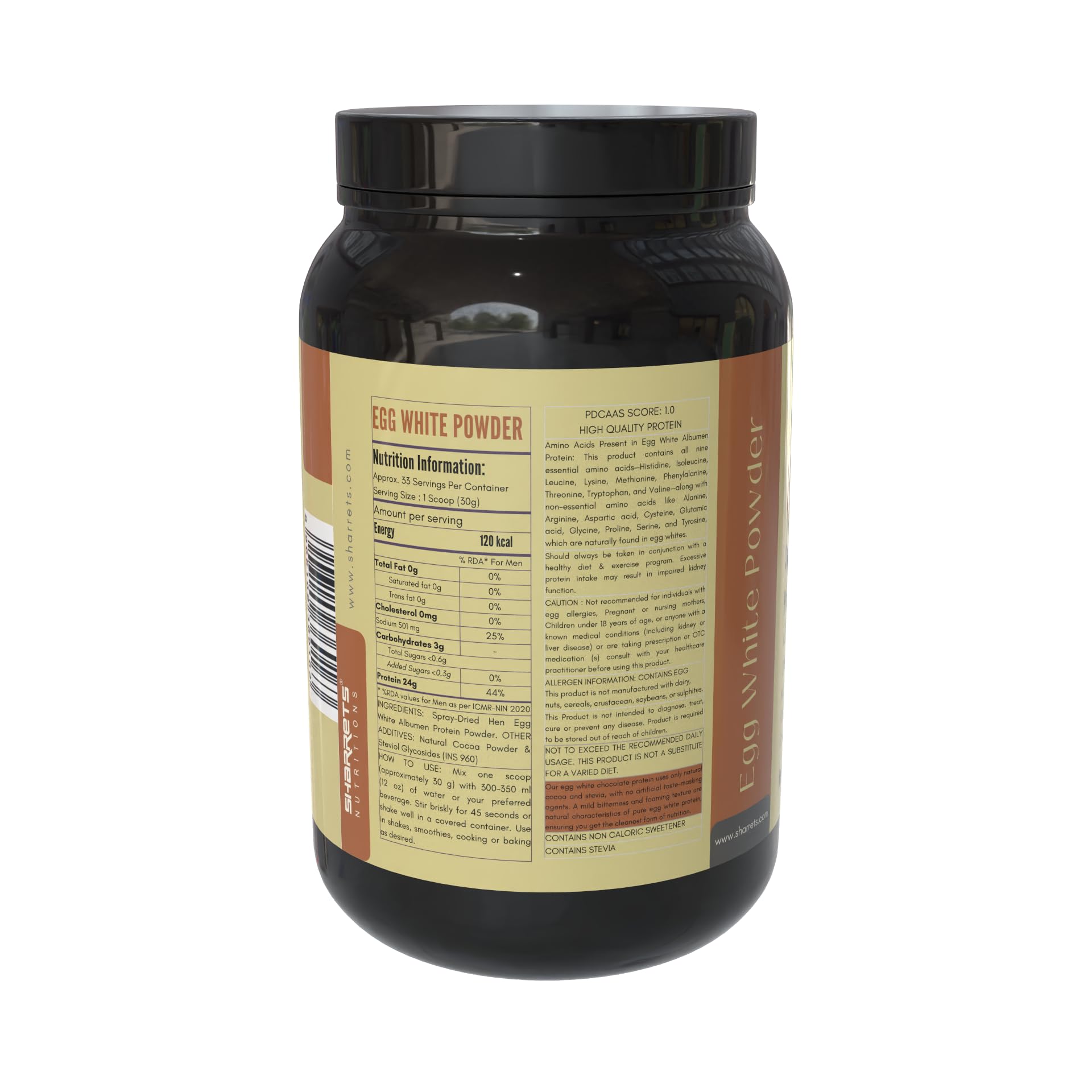 Sharrets Egg White Protein Powder, 1Kg Chocolate — Amazon image 2