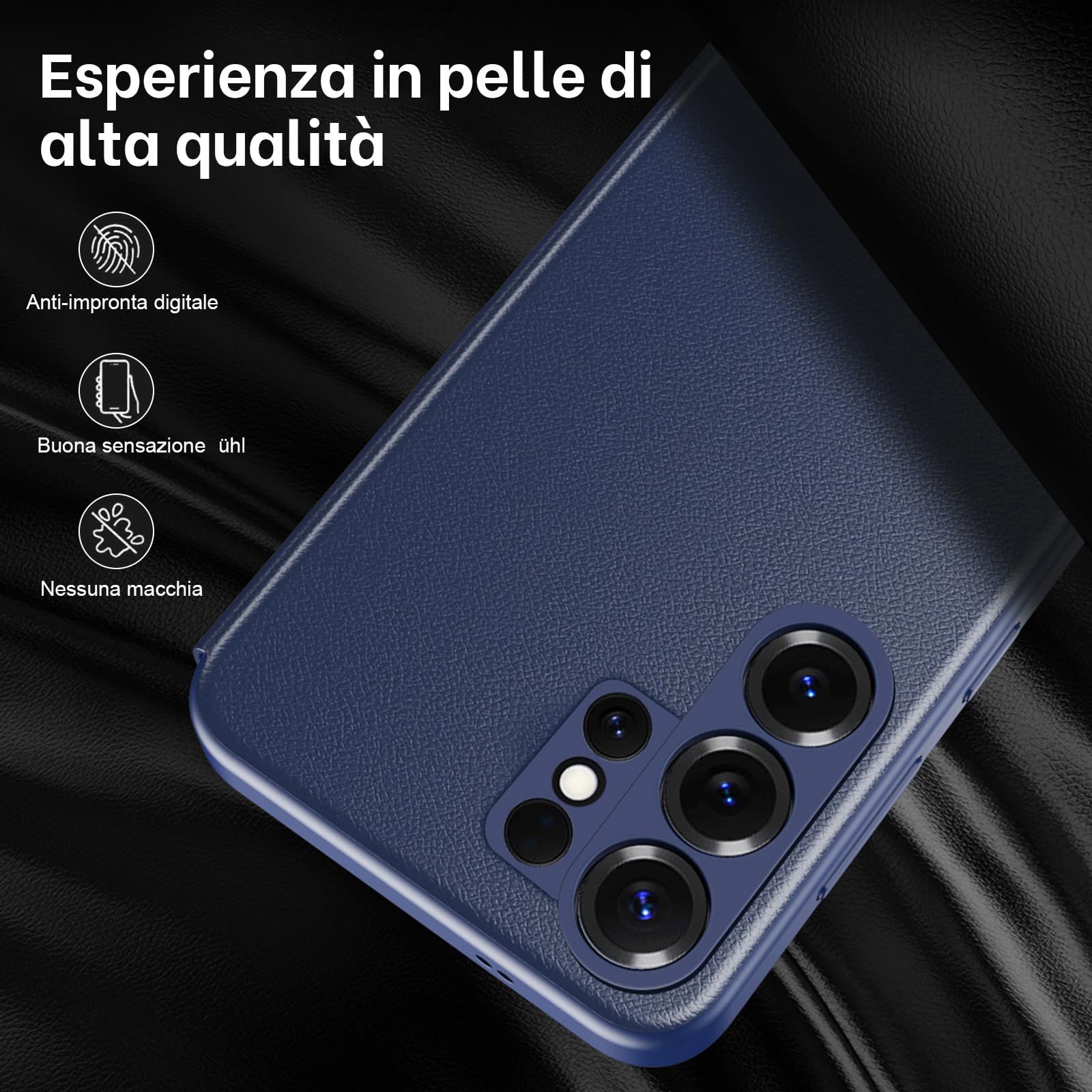 Cover per Samsung Galaxy S26 Ultra Custodia Pelle Portafoglio Flip a Libro con Porta Carte Slot Funzione Supporto Clear View Antiurto Caso Protezione Custodia per Samsung S26 Ultra 5G Case Blu
