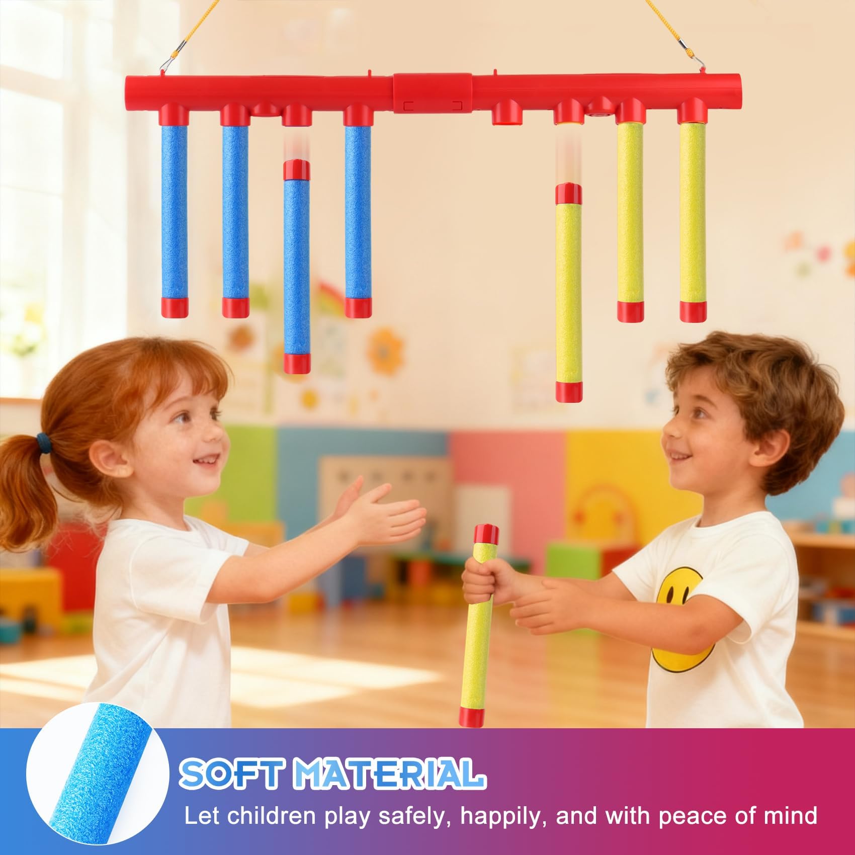 Giocattoli per l'allenamento di reazione che cadono bastoncini, Drop Stick Challenge Catching Sticks Game Reflex con 3 velocità regolabili, giochi interattivi per feste per bambini e adulti