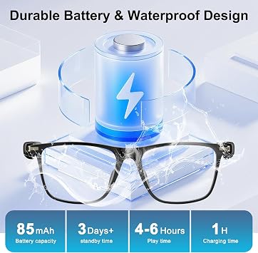 Bluetooth AI Smart Glasses with 160+ Languages, Color-Changing Lenses, Built-in Speaker & Clear Audio - Real-time Language Translator Glasses for Travel, Meetings and Business Use