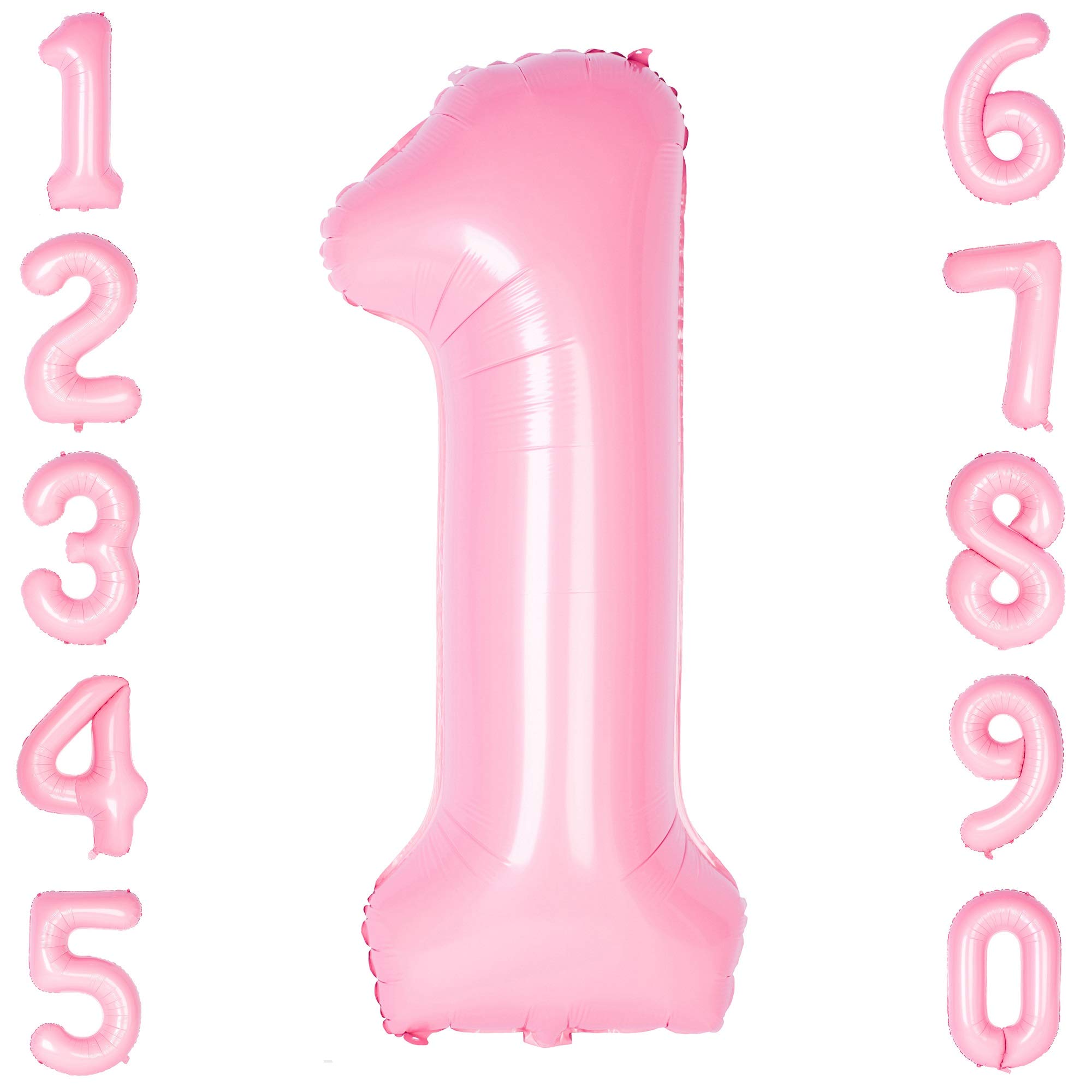 Red 0 balloon 40 Inch Giant Helium Foil Number 0 to 9 Red Balloon Birthday Wedding Party Digital Decorations (Number 0) — view 126