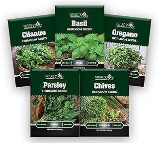Sponsored Ad - 5 Herb Seeds Variety Kit, Oregano, Cilantro, Parsley, Basil, Chives