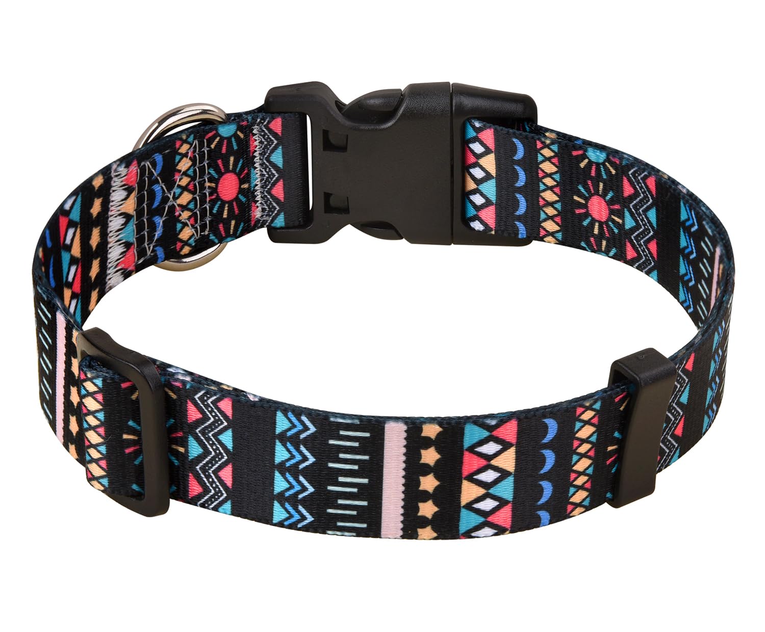 Mihqy Dog Collar with Bohemia Floral Tribal Geometric Patterns - Image 2