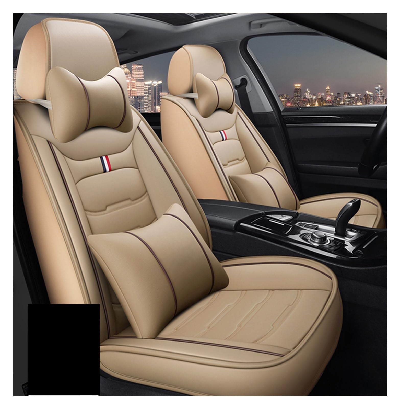 Housses de siège de voiture en cuir pour Chevrolet Cruze, Captiva, Spark, Aveo (2 pièces)
