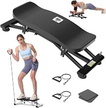 HOTSWEAT Balance Board, Ski Balancing Machine with Resistance Bands, Slide Stepper Stimulated Ski with 300 LBS Weight Capacity, Portable Balance Trainer for Full Body Workout