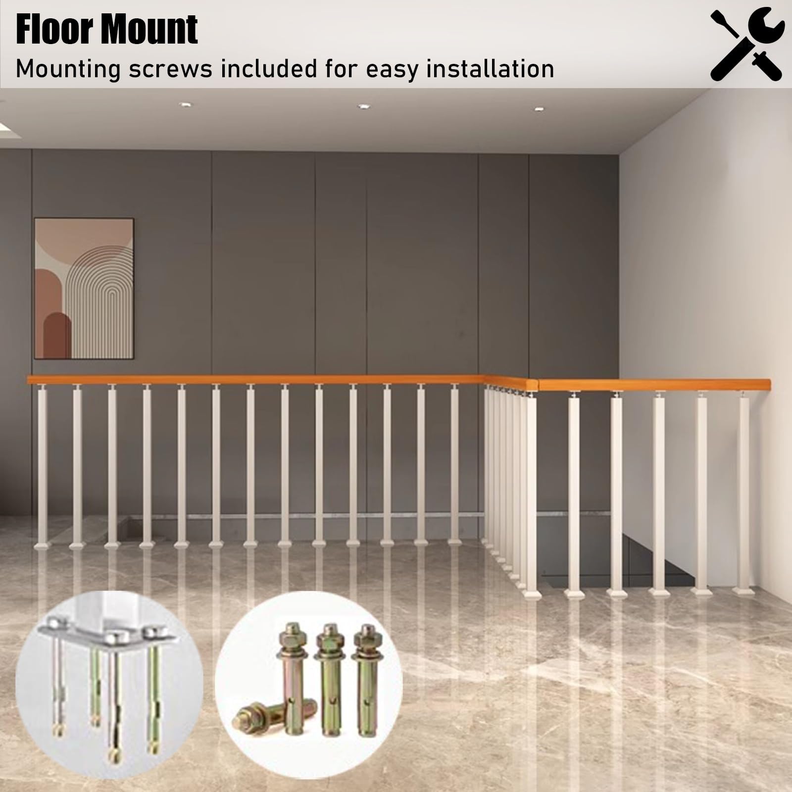 2 Stück Wandhalterungen aus Stahl – einfache Installation und Wartung für den Innen- und Außenbereich – elegantes Design für Sicherheit und dauerhafte Leistung