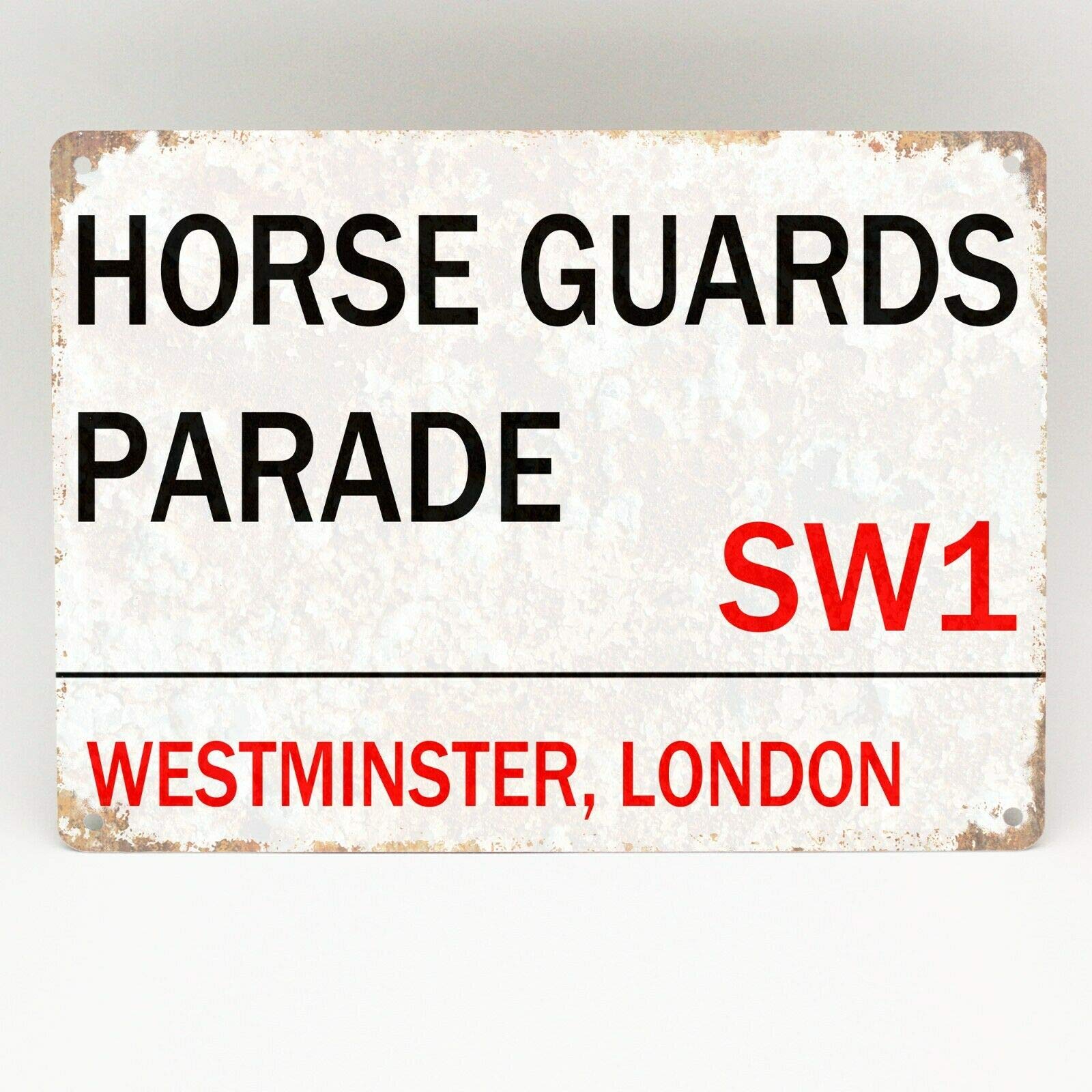 Biopracess Metalpostera13996 Horse Guards Parade Metal Sign London Street Road Royal Plaque Outdoor Decoration Plaque 8X12 Inch