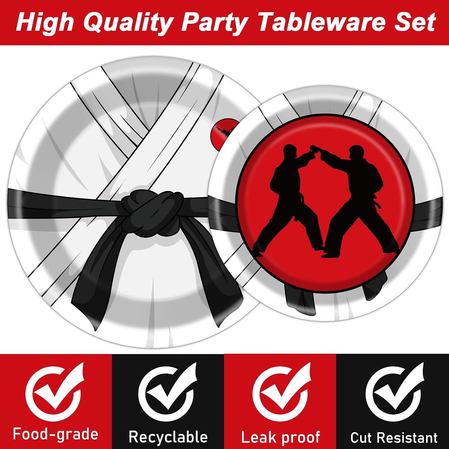 gisgfim 96Pcs Party Supplies Paper Plates Napkins image 3