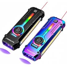 2PCS Flat EDC Rechargeable Tactical Flashlight UV Magnetic small Work light