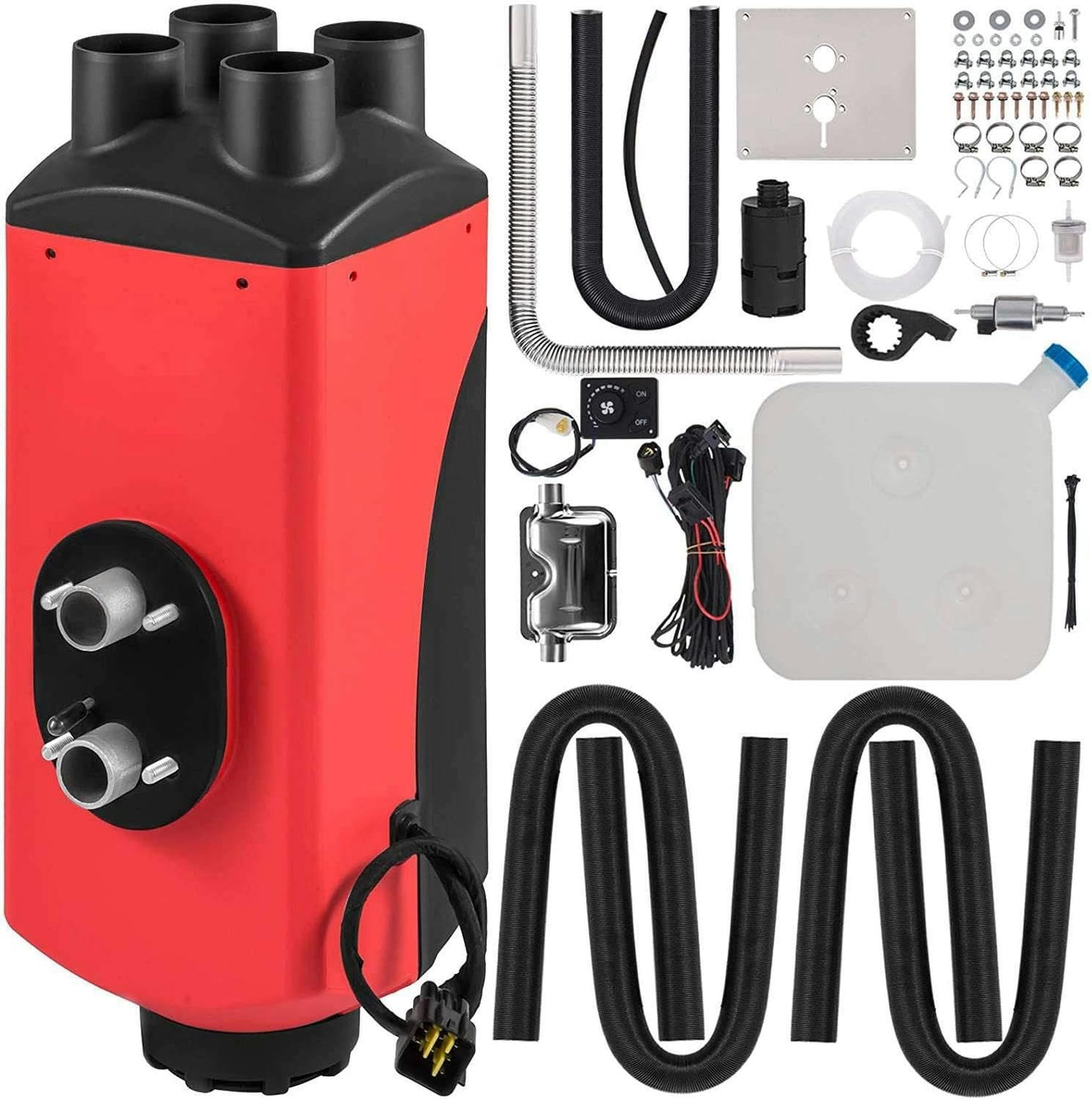 Calefaccion Estacionaria 5KW Calefaccion Diesel 12V Calentador Diesel con Interruptor LCD para Autocaravanas RV, Barcos Y Remolques-12V~/