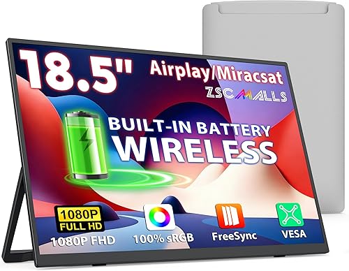 Miniatura 10 de ZSCMALLS Monitor portátil, monitor portátil de 15.6 pulgadas, 1080P FHD, monitor USB-C HDMI, pantalla de computadora IPS segunda pantalla, pantalla