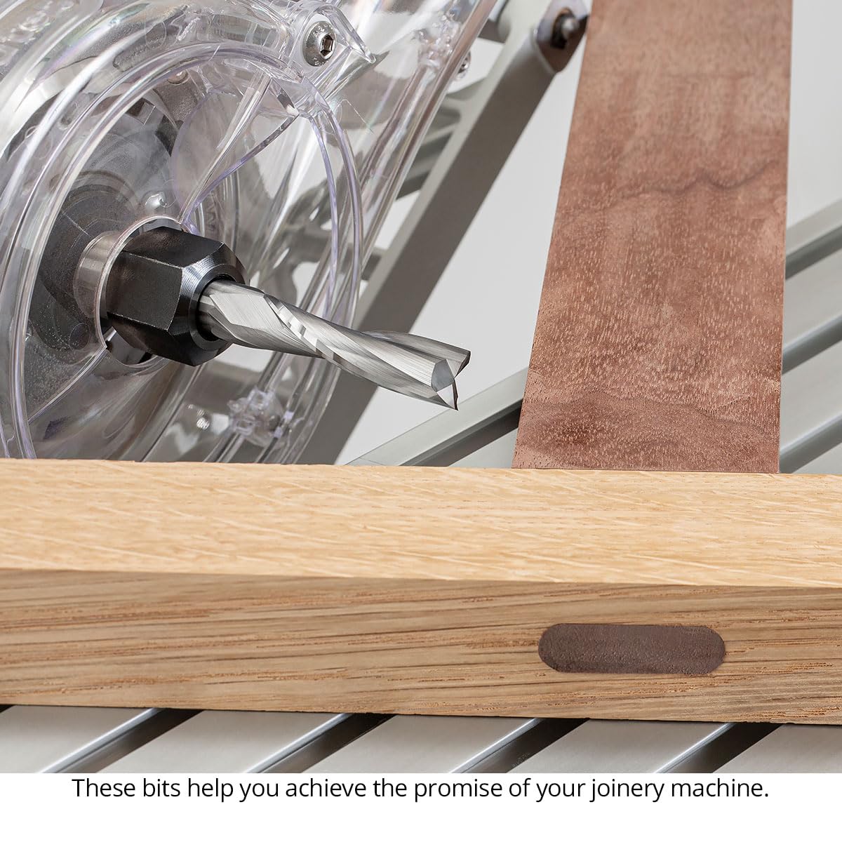 Variable Helix Joinery Spiral Router Bit, 1/2SH, 1/2CD, 2-1/2CL, for Mortise & Tenons in Plunge Router & Horizontal Routing Systems - US525025UV