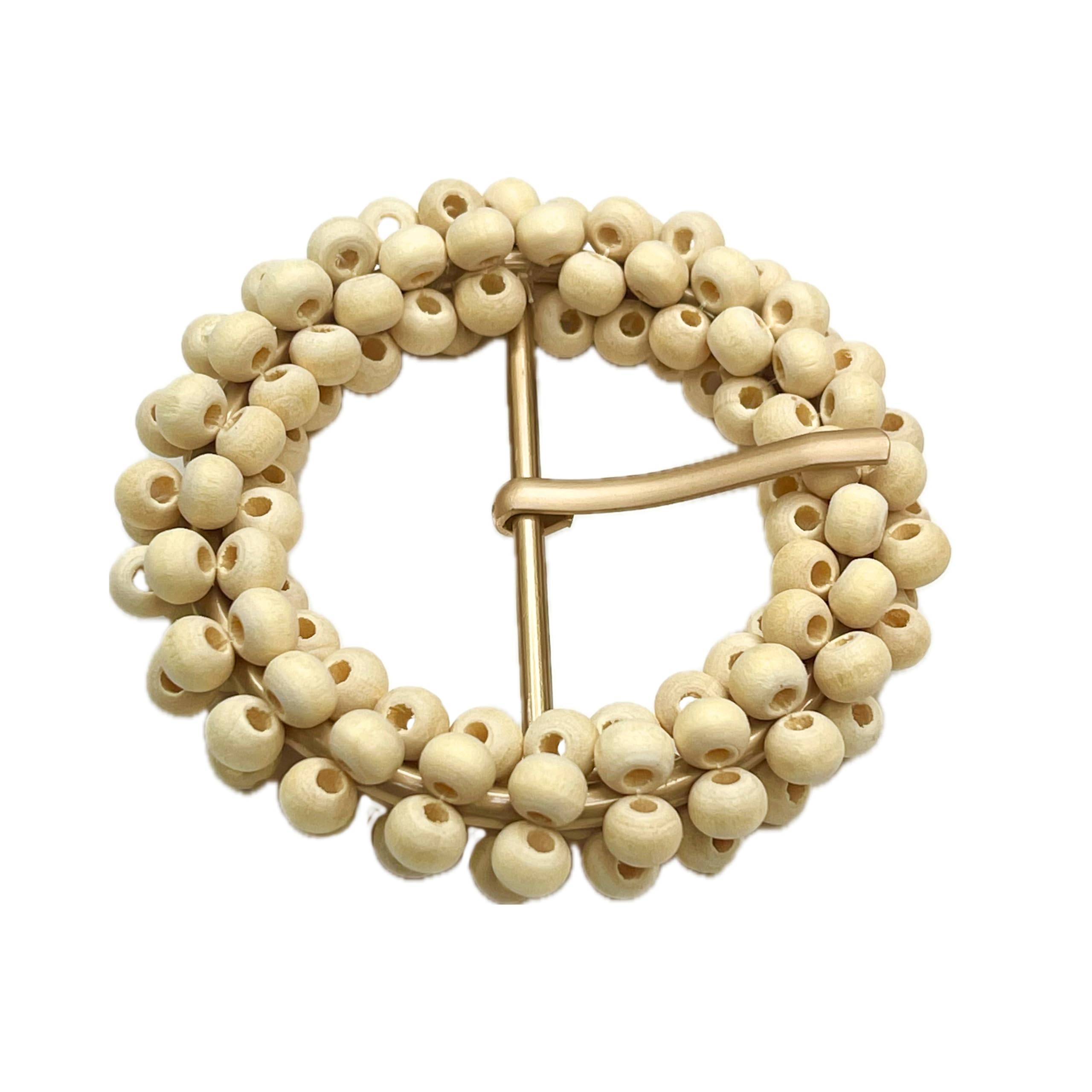 ani accessories Beaded Prong Handmade Round Buckle | For Belt | Bags | Rattan Straw Ladies Belt Buckle For Women Apparel Decoration DIY Art & Crafts-picture-11