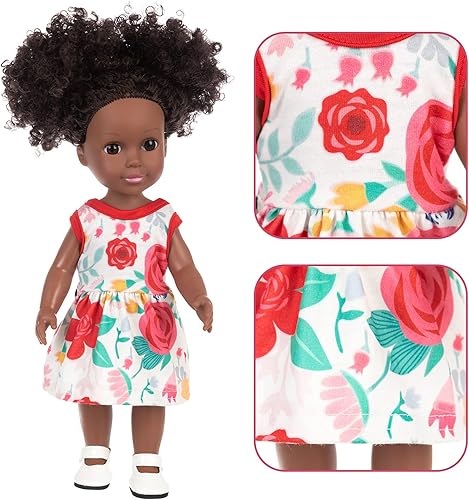 Miniatura 4 de Muñecas negras de 14.5 pulgadas y accesorios de ropa para muñecas negras