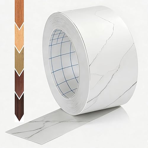 Miniatura 44 de GSCIT Club - Bandas de borde de chapa de roble, rollo de 1 pulgada x 25 pies, prepegadas, flexibles, bandas de cinta de madera real para reparación