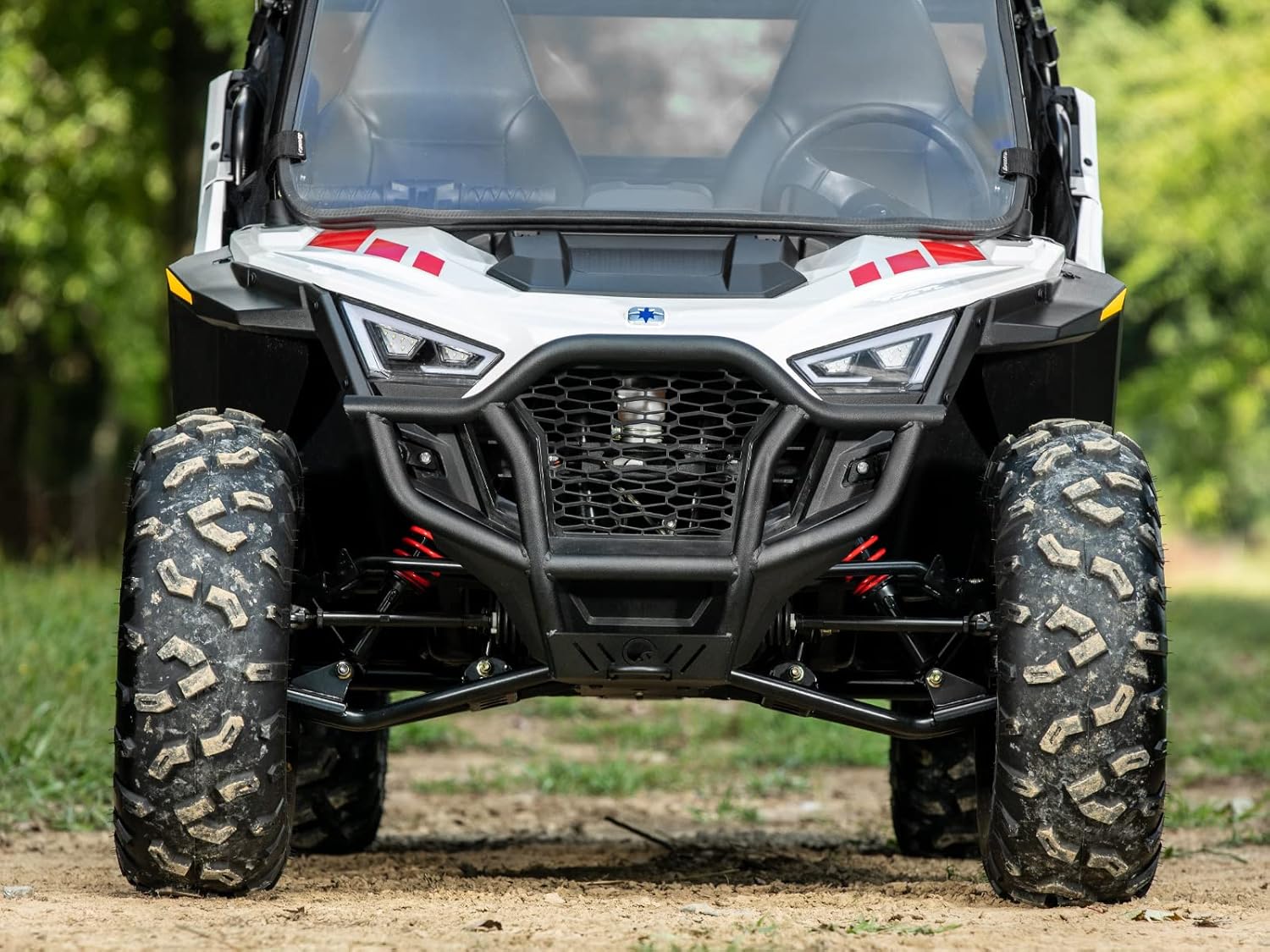 SuperATV Front Bumper for 2022+ Polaris RZR 200, Wrinkle Black, UV-Resistant Powder Coating, Protects Entire Front End, Easy Installation, See Fitment, USA Made