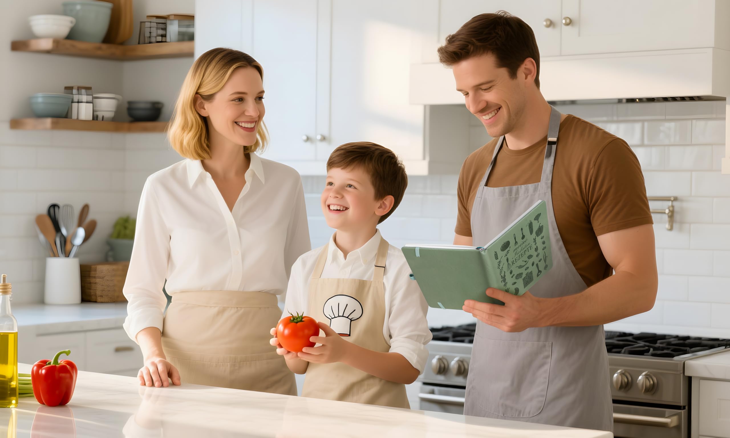 Carnet de Recettes à Remplir A5 – Livre de Recettes Vierge avec Index, Cahier de Cuisine Vert militaire