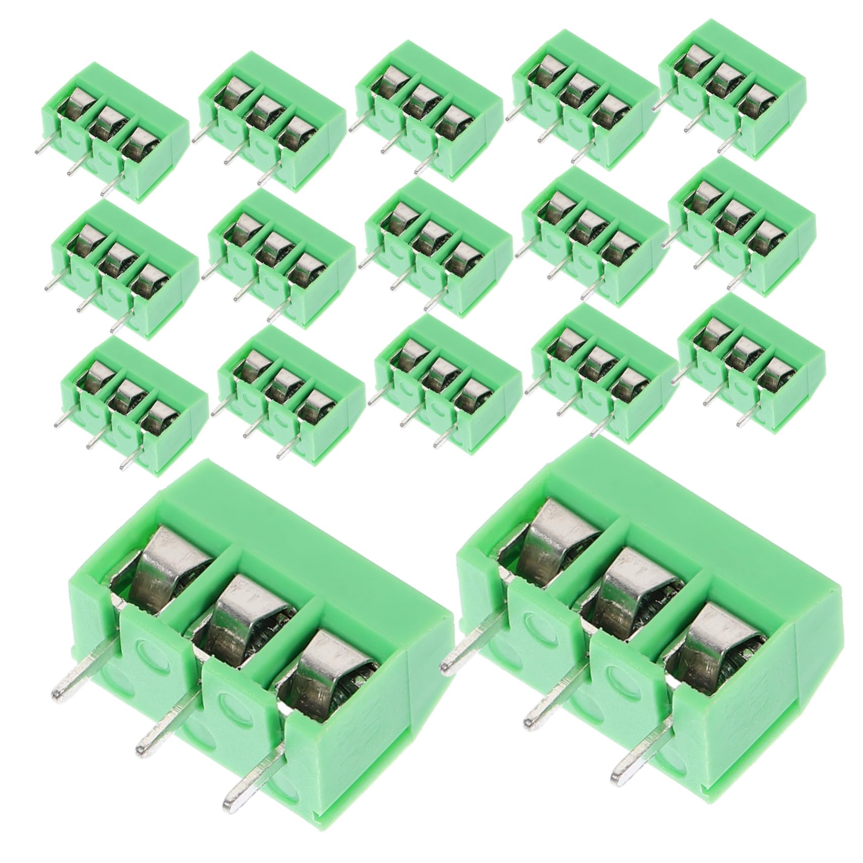 Gatuida 250piezas Bloques De Terminales De Pines Conectores Eléctricos Aislados Para Proyectos De Pcb y Distribución Eléctrica