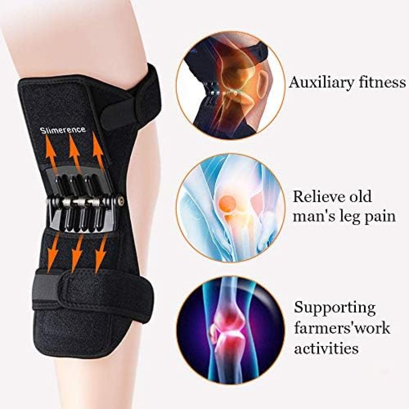 Elevador De Rodilla - Rodillera Con Resorte Elevadores Eléctricos Protección De Rodilla Impulsar La Pierna Vieja Y Fría Banda Para La Rodilla Montañismo Cuidado Profundo Soporte Para Las Articulac