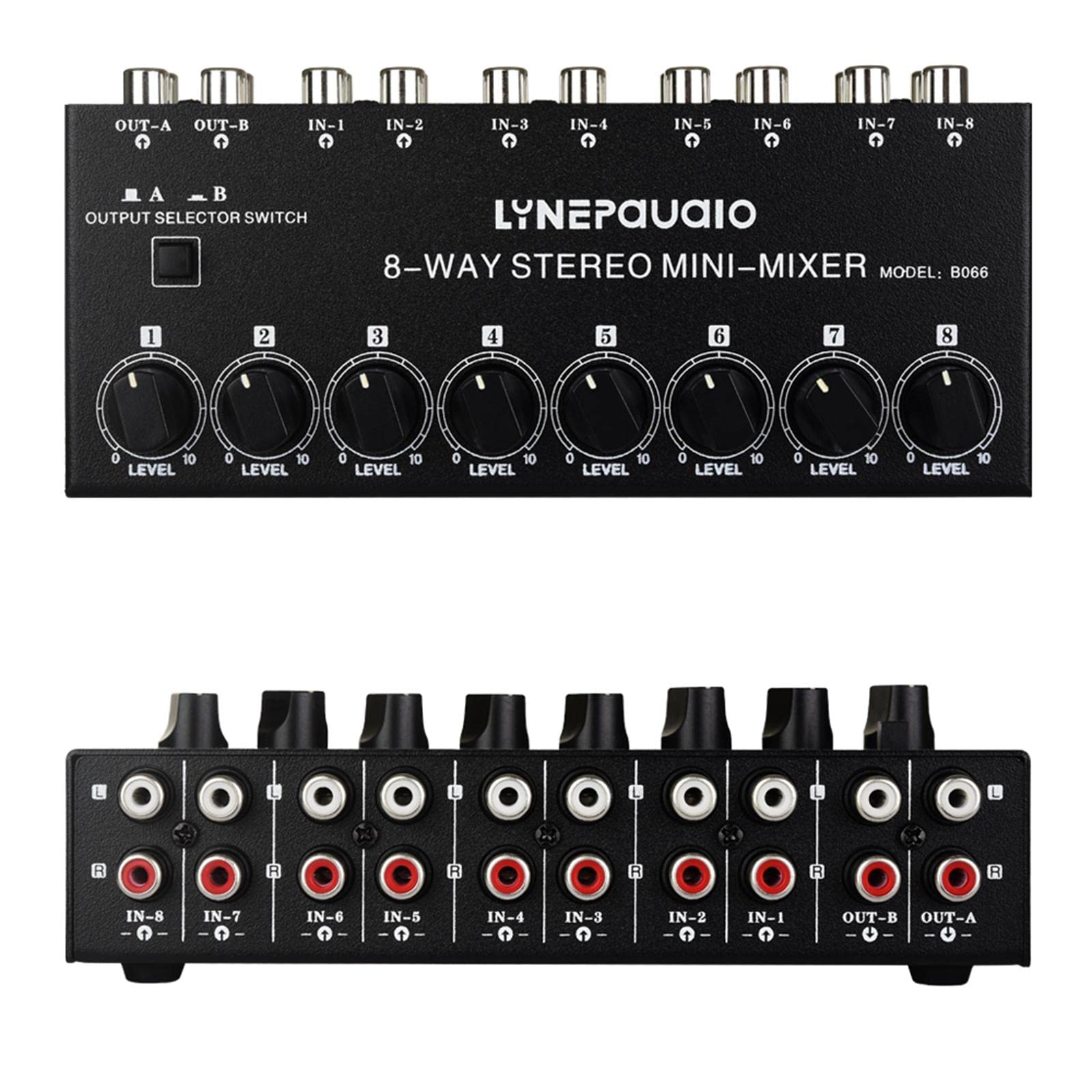 Conmutador AV de 8 Vías, Conmutador RCA, Conmutador de Impedancia de Altavoz, Selector de 8 Vías para Juegos