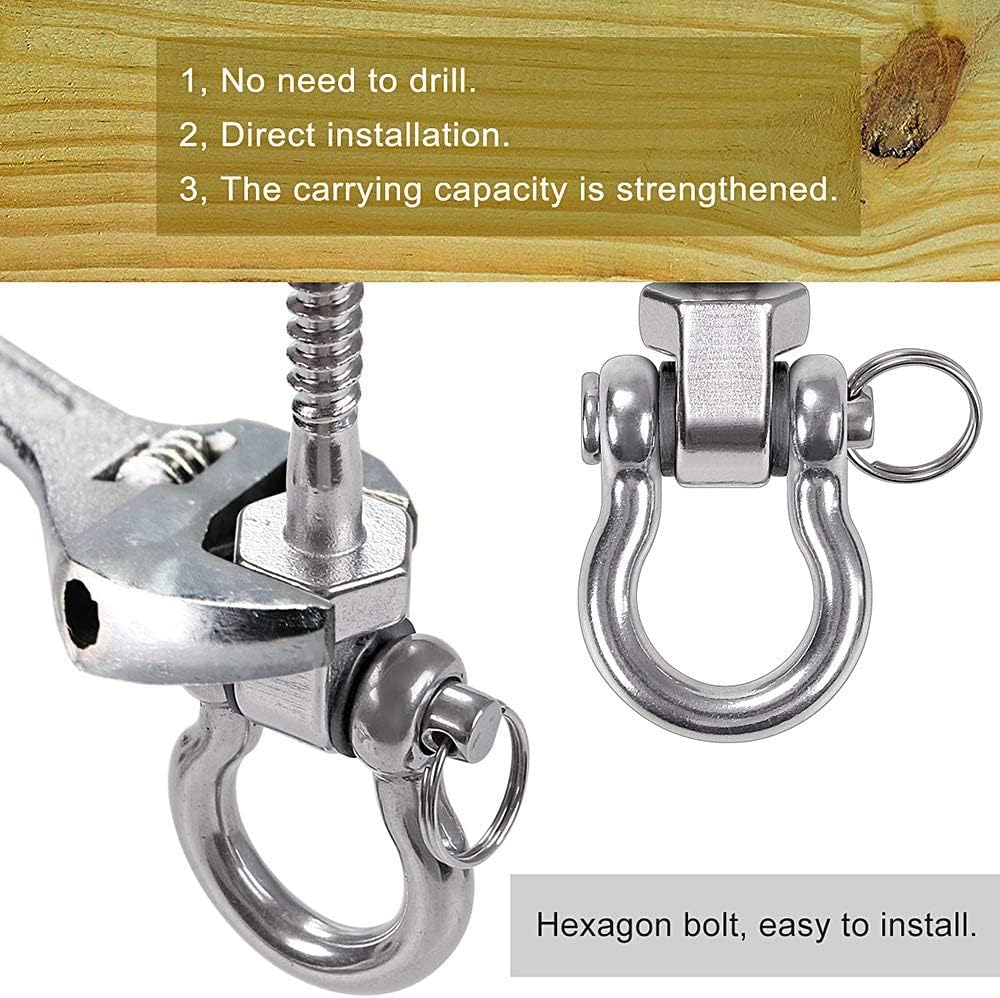 zalati Swing Hangers Hammock Brackets 150KG Capability SUS304 Stainless Metal Heavy Responsibility for Swing Chairs Sandbag Hanging – O Form