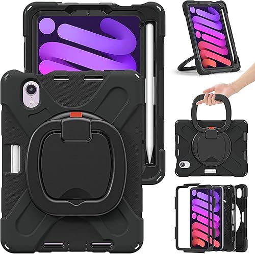 Vista 16 de Funda para iPad (A16) de 11 pulgadas 2025, Aslo para iPad 10 de 10.9 pulgadas 2022, funda resistente a prueba de golpes, soporte giratorio, soporte
