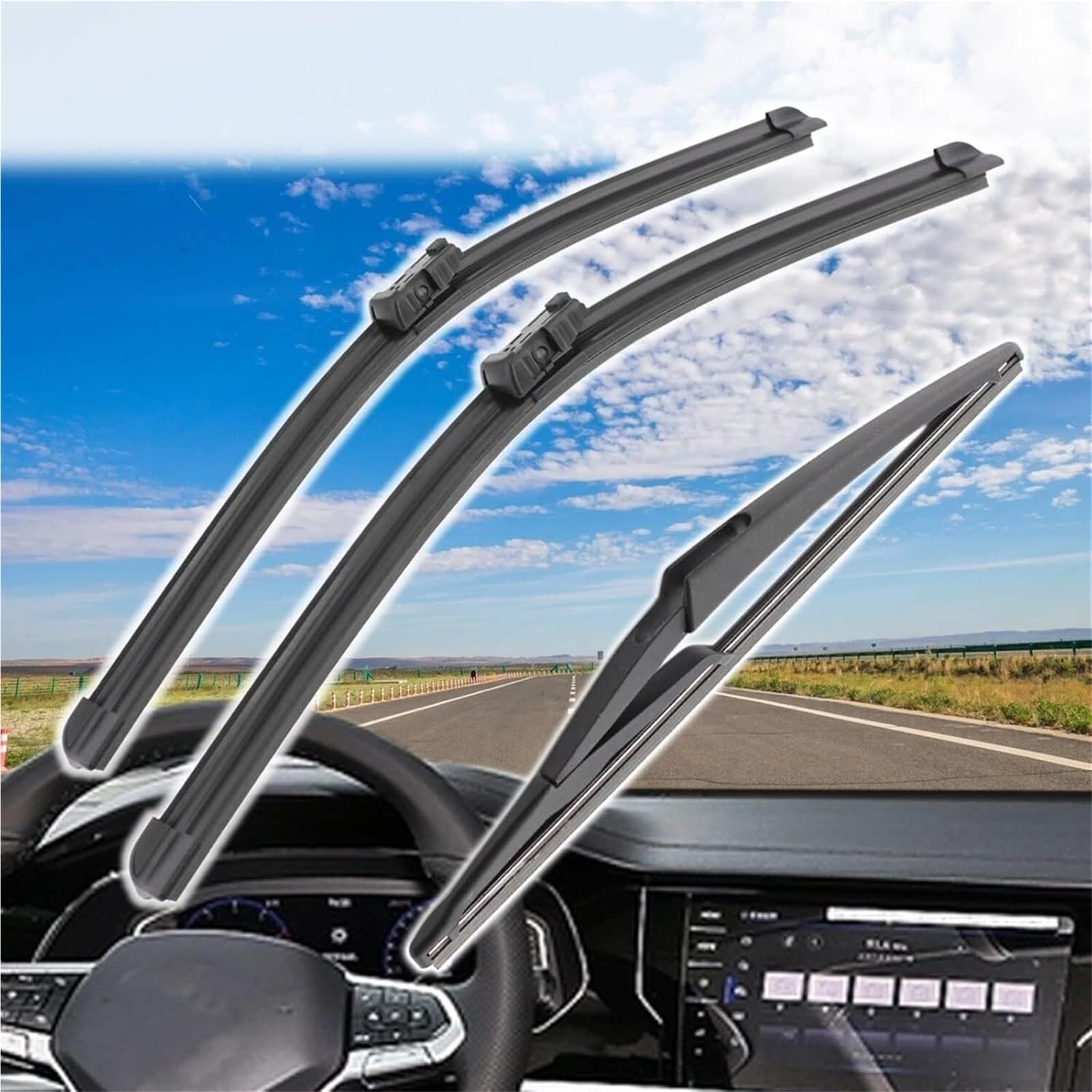 Escobillas limpiaparabrisas Delanteras Escobilla limpiaparabrisas para Kia para Venga Escobillas limpiaparabrisas Delanteras y traseras Accesorios para Parabrisas