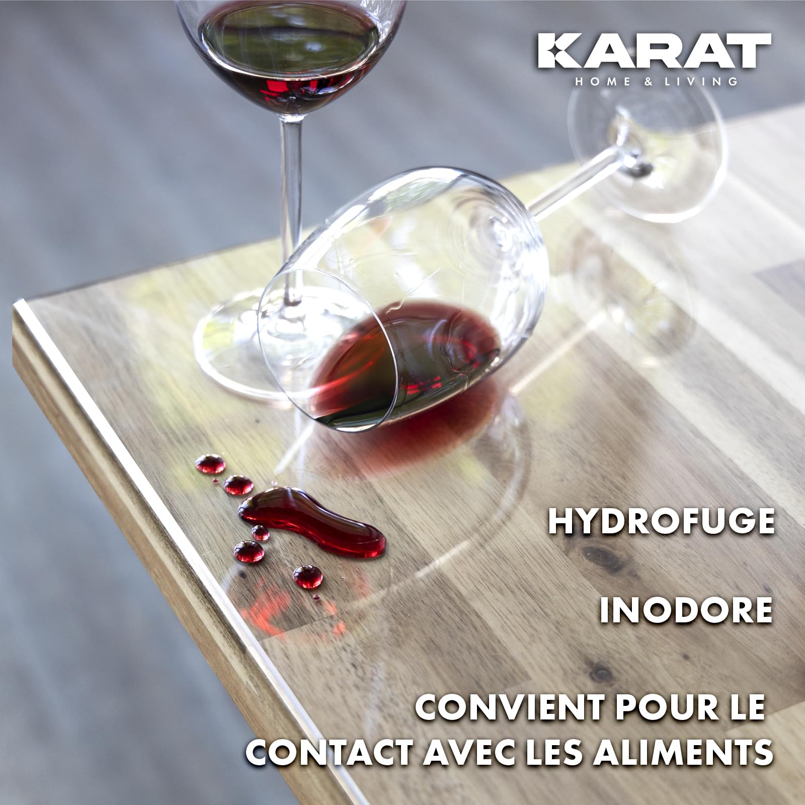 KARAT- Crystal Nappe Transparente épaisse pour Table avec Bord biseauté 45° - Protection élégante pour Table Bureau Meuble - Film de Protection Transparent, Protection de Table 90 x 160 cm
