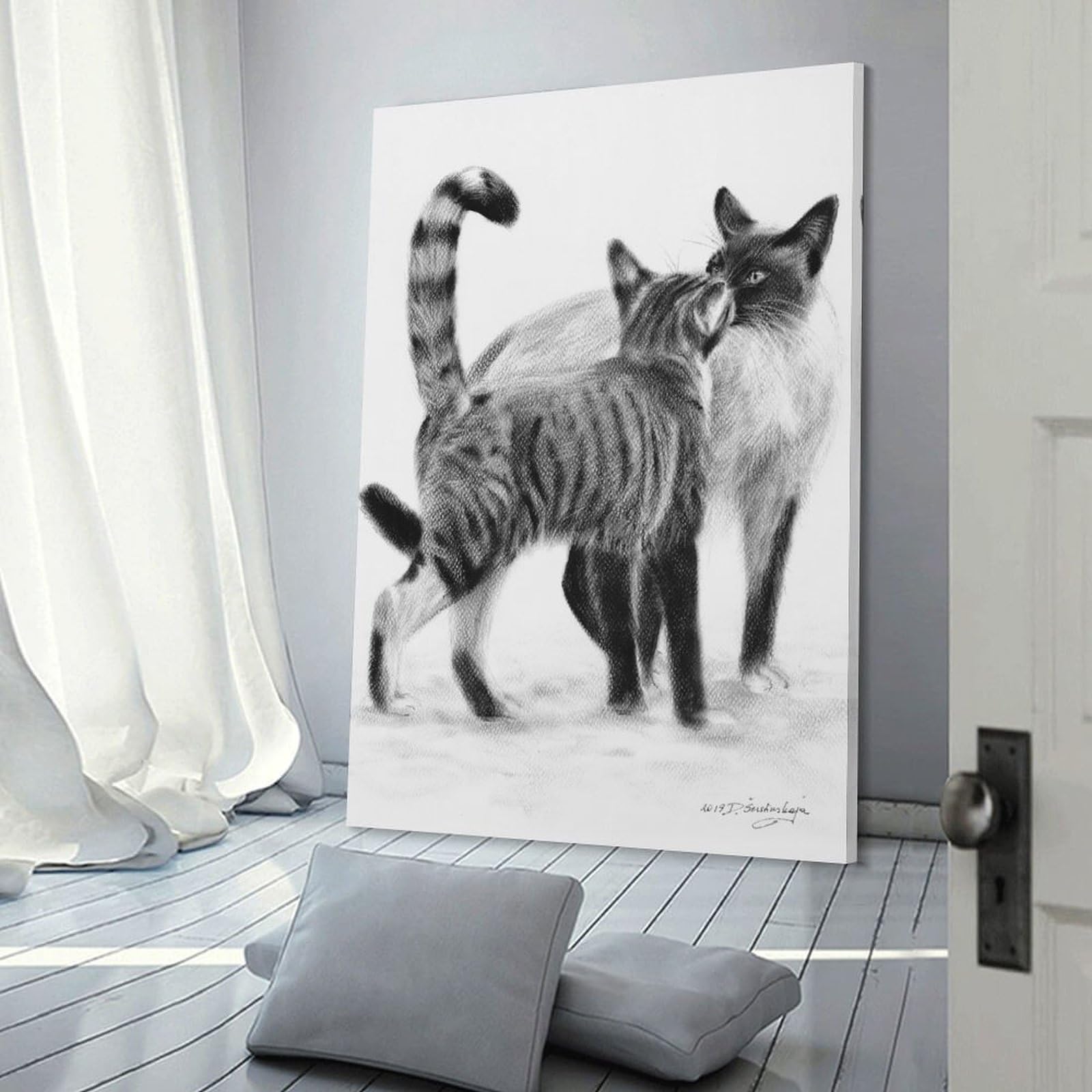 Junmoney Home Decor Wall Art Flirt, 08x12inch(20x30cm), for Workspace Walls, Study Corners Or Bedrooms, A Smart Decor Choice for Study Walls