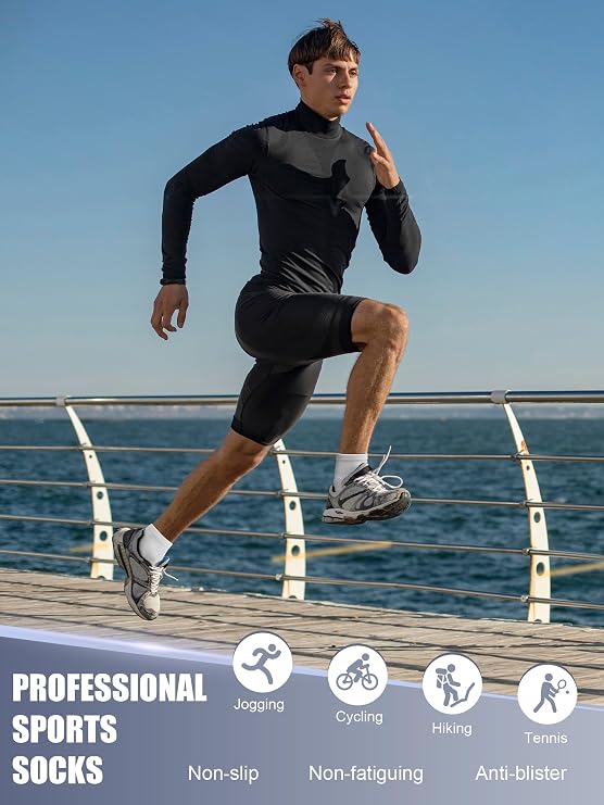 Quarter Ankle Socks for Men and Women, 8 Pairs Cushioned Cotton Socks for Sports Running
