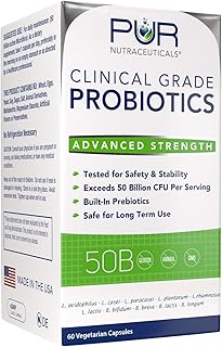 Clinical Grade Probiotics * 50 Billion CFUs/Serving * 10 Strains * Built-in Prebiotic * 60 Daily Capsules - 2 Month Supply * All Natural 100% Made in USA