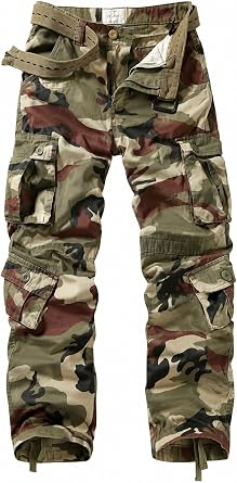 Mens Cargo Pants, Relaxed Fit Multi Pocket Work Pants